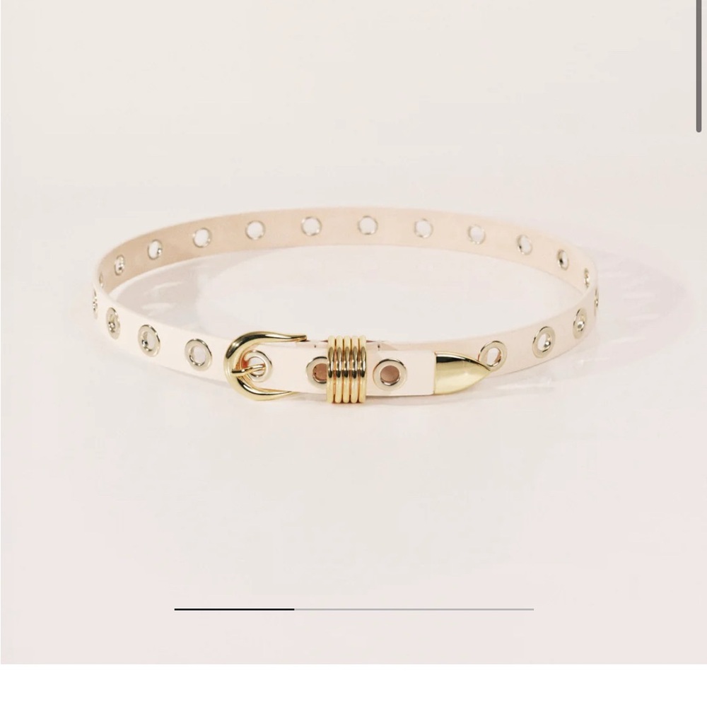 Chic Cream and Gold Women's Belt